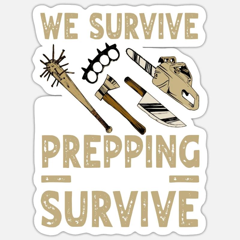 Prepper - Sticker Größe S (10 x 10 cm) - Mattweiß