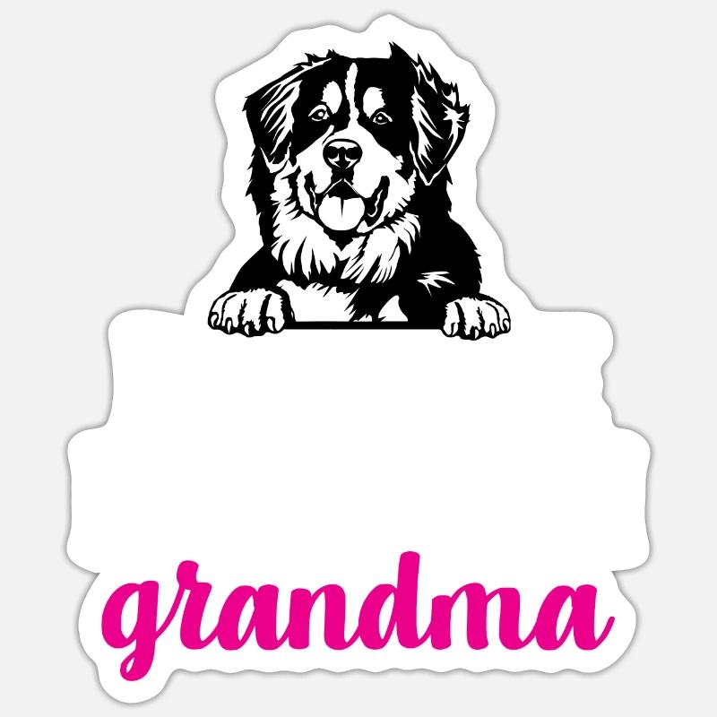 Bouvier bernois - Sticker taille S (10 x 10 cm) - blanc mat