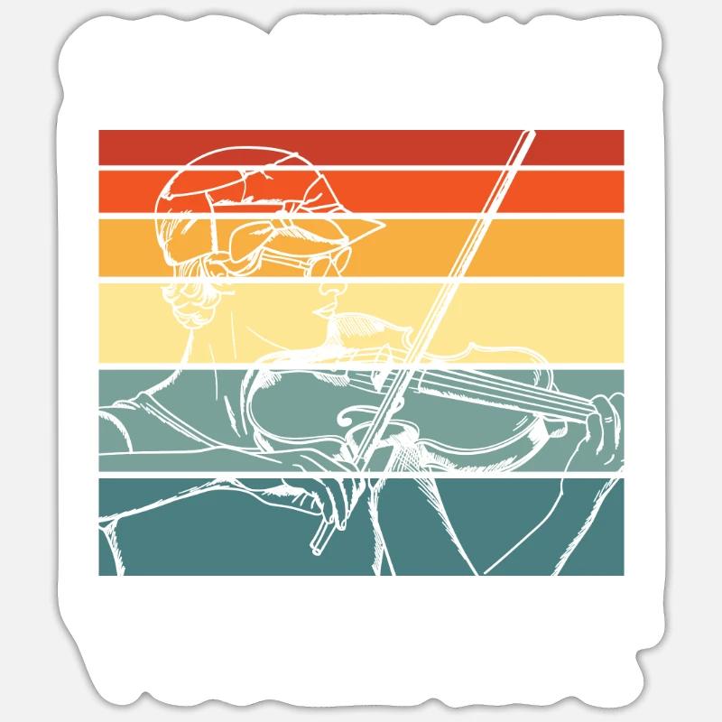 Violin Violin - Sticker size S (10 x 10 cm) - white matte