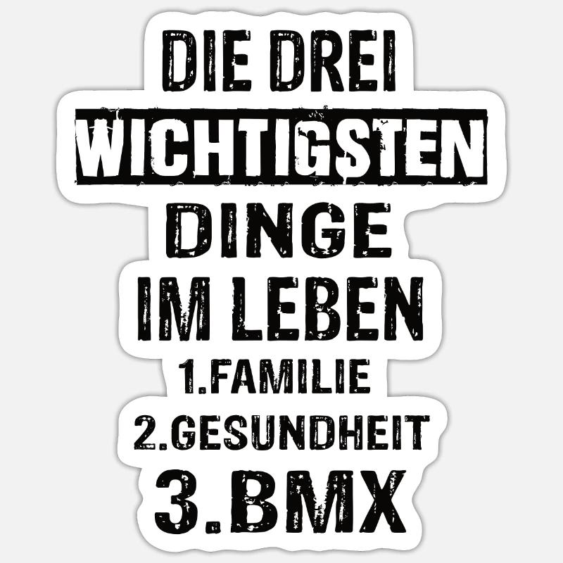 Bmx - Sticker Größe S (10 x 10 cm) - Mattweiß