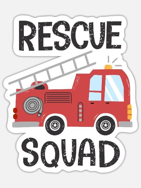 Feuerwehr Feuerwehr - Sticker Größe S (10 x 10 cm) - Mattweiß