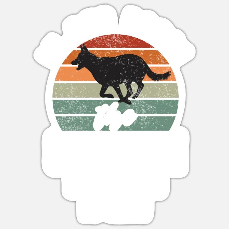 Deutscher Schäferhund Geschenke Sticker Größe S (10 x 10 cm)