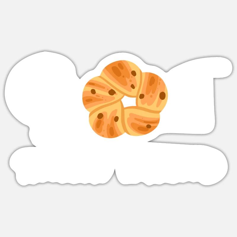 Baking Raisin Bread - Sticker size S (10 x 10 cm) - white matte