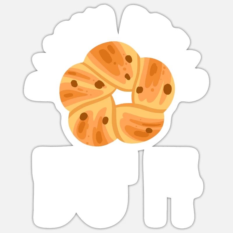 Baking Raisin Bread - Sticker size S (10 x 10 cm) - white matte