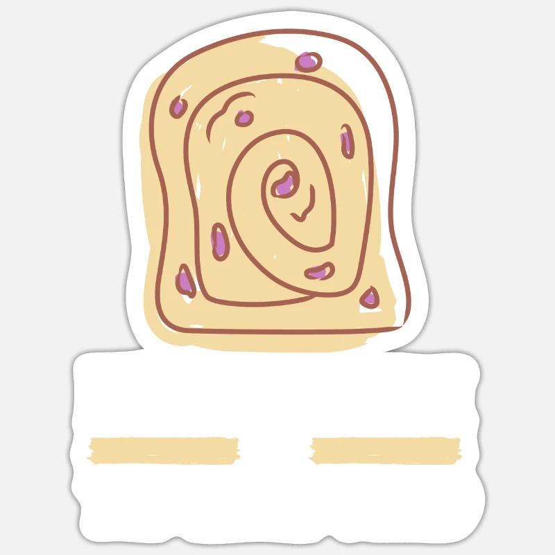 Baking Raisin Bread - Sticker size S (10 x 10 cm) - white matte