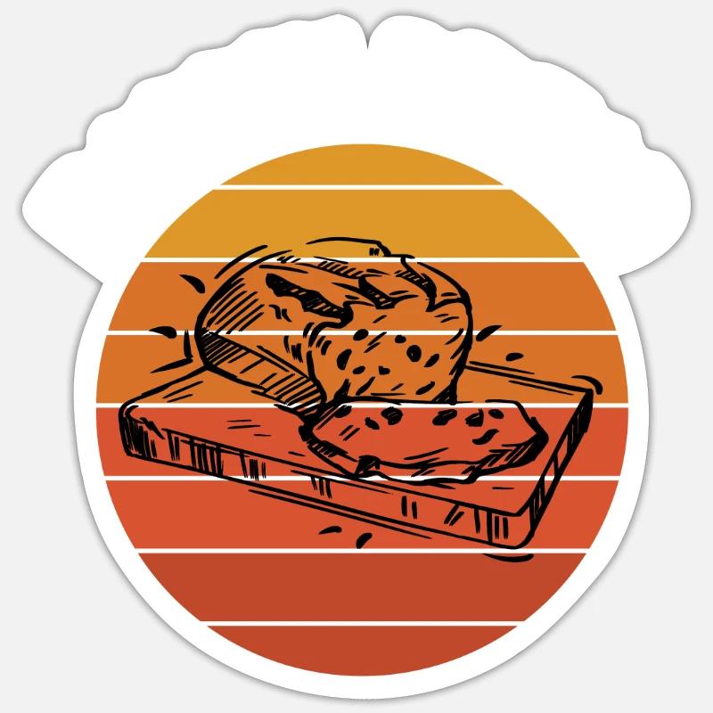 Baking Raisin Bread - Sticker Größe S (10 x 10 cm) - Mattweiß