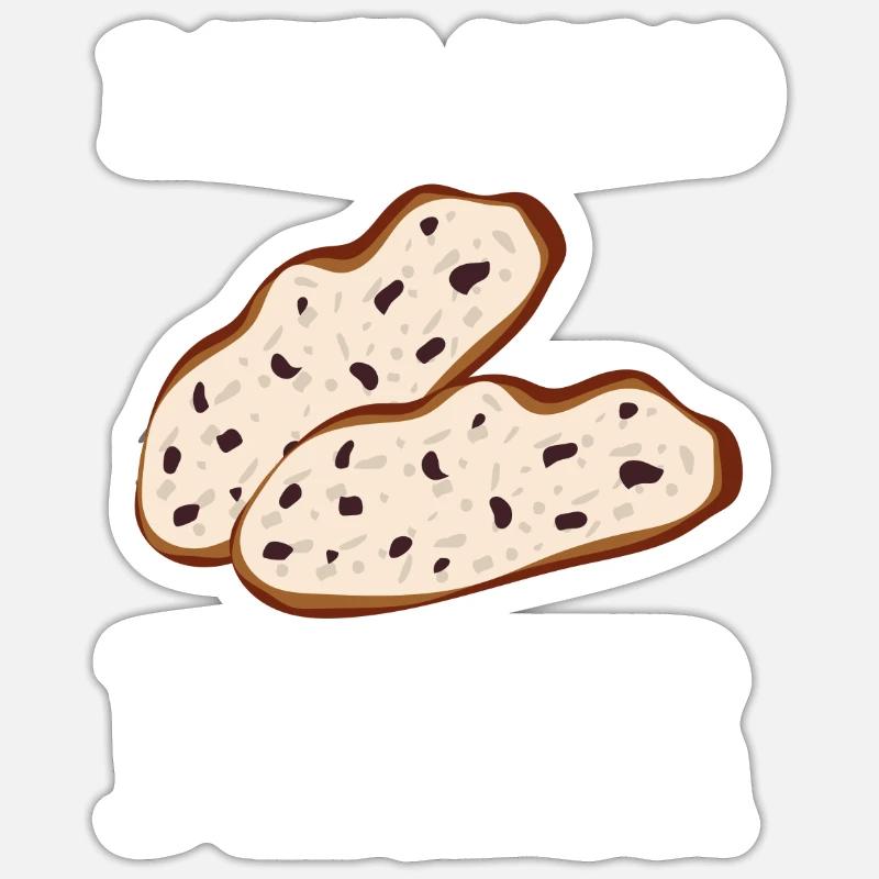 Baking Raisin Bread - Sticker size S (10 x 10 cm) - white matte