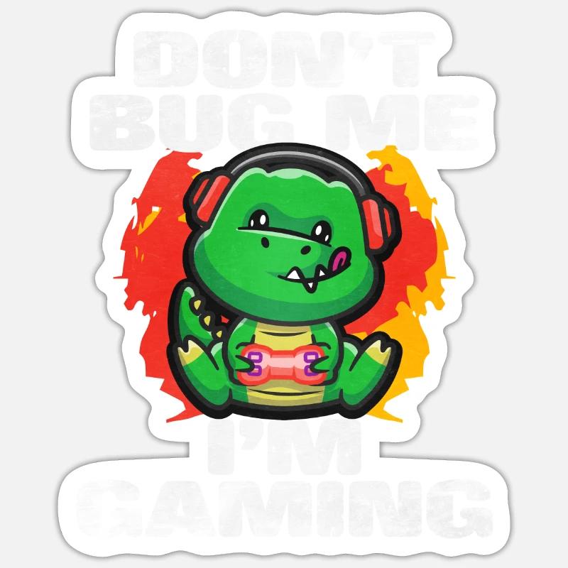Zocken Gaming Computer Spiele Geschenk Sticker Größe S (10 x 10 cm)