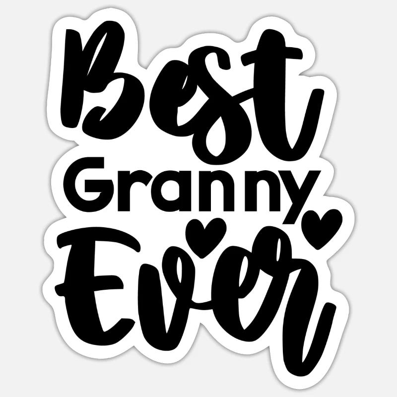 Best Granny Ever - Sticker Größe S (10 x 10 cm) - Mattweiß