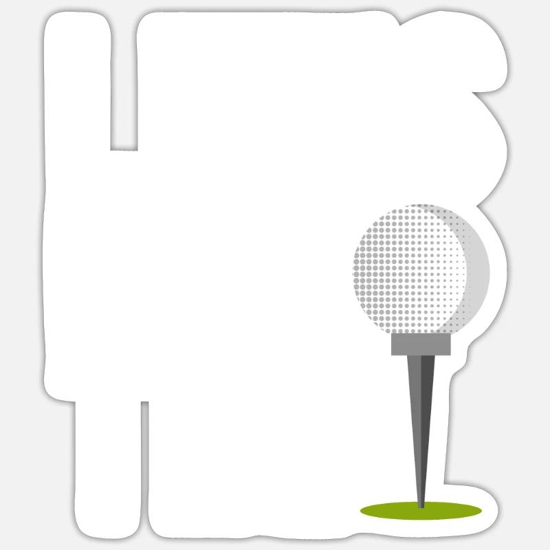 Let's Par Tee Golfing Golf - Sticker Größe S (10 x 10 cm) - Mattweiß