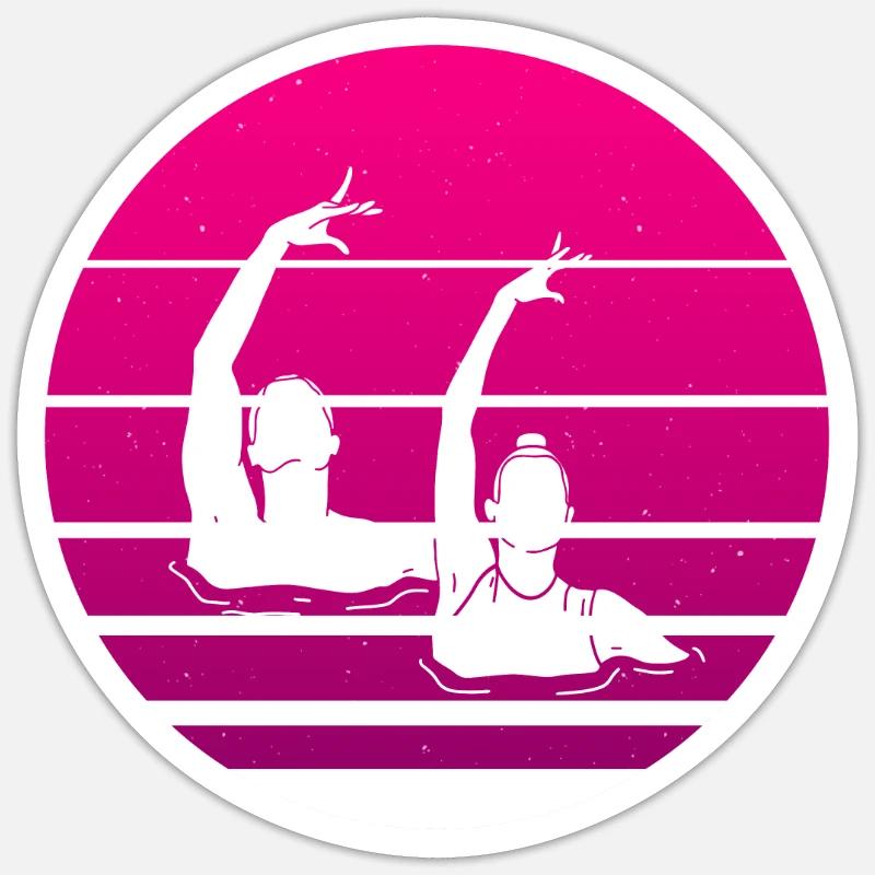Synchronized swimming design for synchronized swimmer Sticker size S (10 x 10 cm)