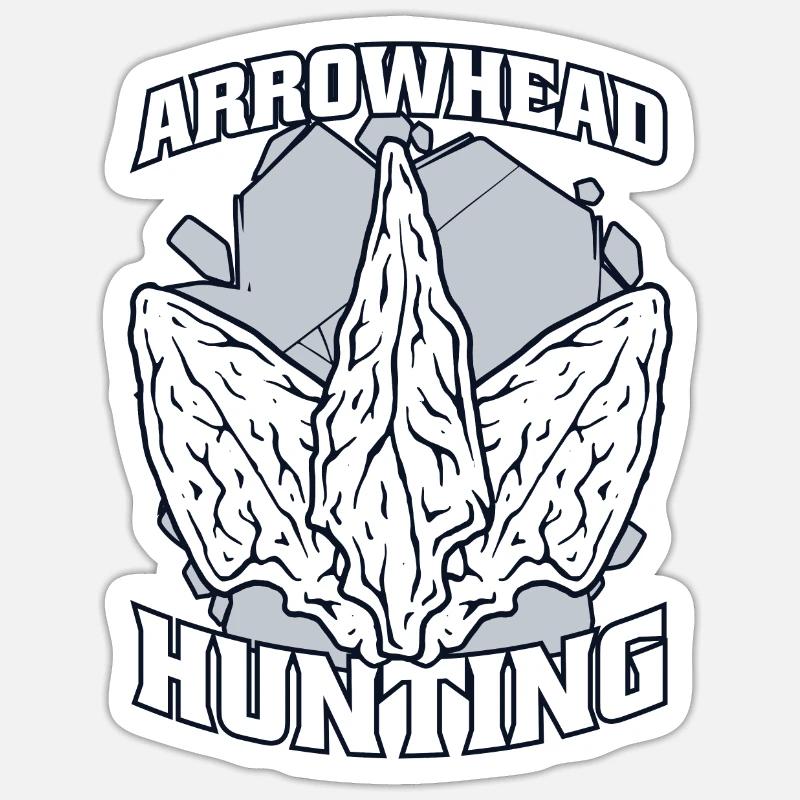 Conseils de chasse à la pointe de flèche Chasseur de pointes de flèches Sticker taille S (10 x 10 cm)