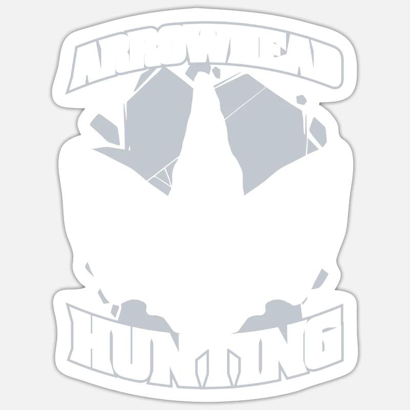 Conseils de chasse à la pointe de flèche Chasseur de pointes de flèches Sticker taille S (10 x 10 cm)