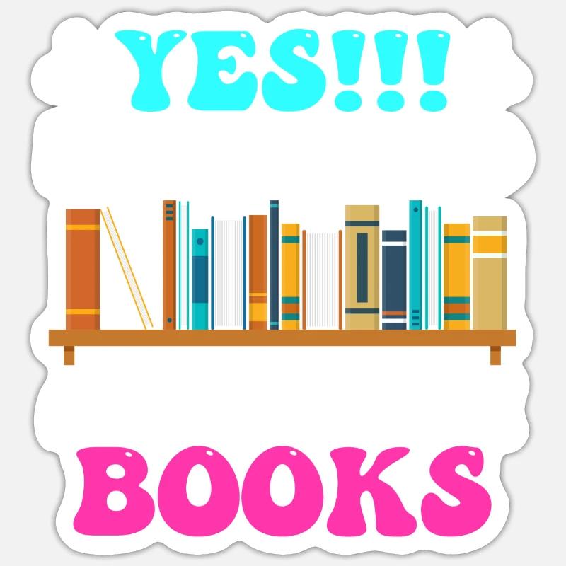 I really do need all these Books Buchliebhaber - Sticker Größe S (10 x 10 cm) - Mattweiß