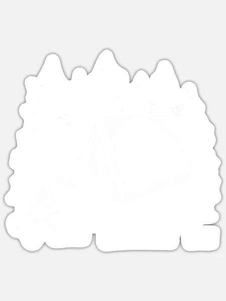 Camping Liebhaber Zeltplatz Lagerfeuer Wandern - Sticker Größe S (10 x 10 cm) - Mattweiß