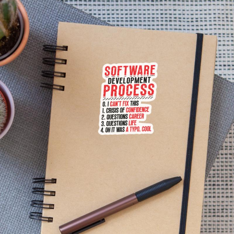 Software development process, programming Sticker size S (10 x 10 cm)