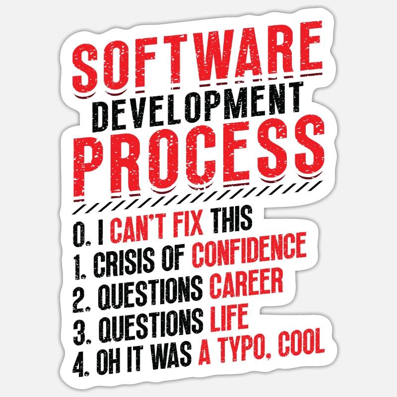 Software development process, programming Sticker size S (10 x 10 cm)