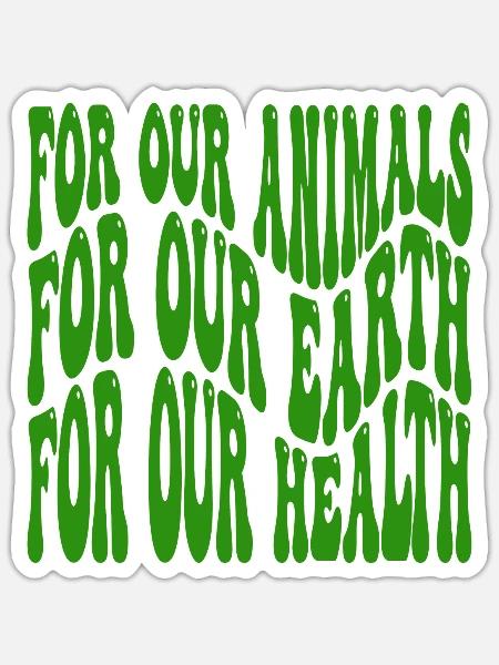 Vegan Activism Animal Love Reasons - Sticker Größe S (10 x 10 cm) - Mattweiß