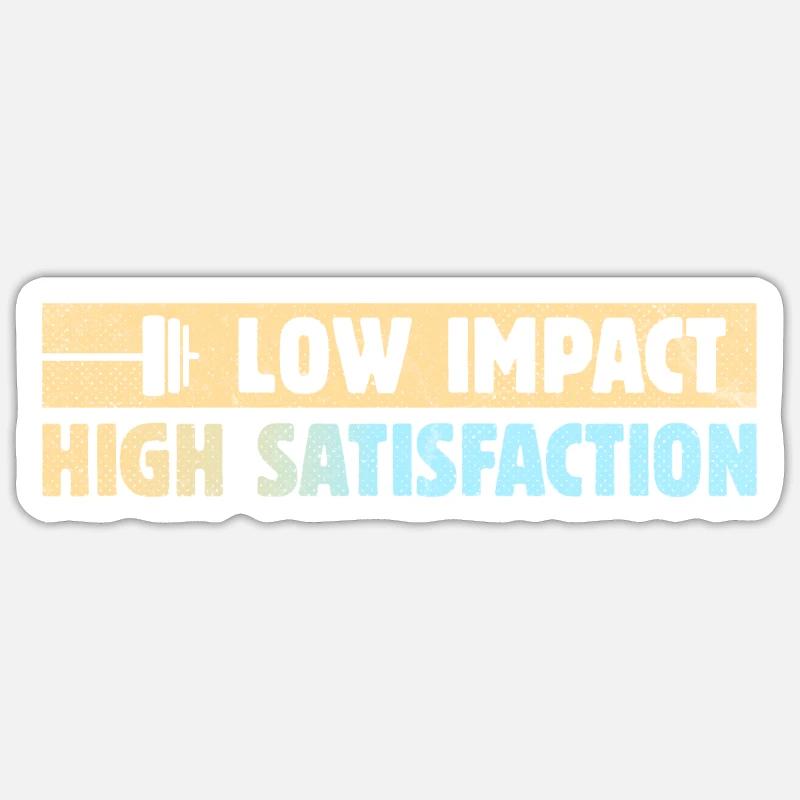Gym Training Design for Low Impact Workout Sticker size S (10 x 10 cm)