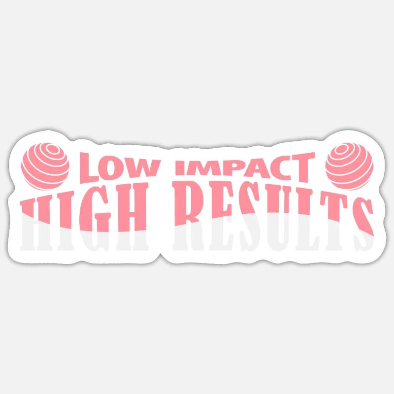 Gym Training Design for Low Impact Workout Sticker size S (10 x 10 cm)