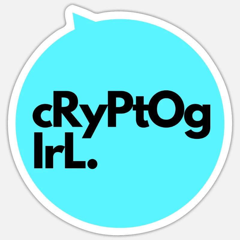 Cryptogirl - Sticker Größe S (10 x 10 cm) - Mattweiß