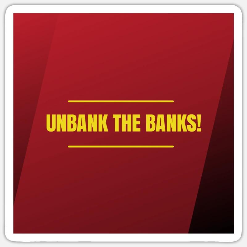 Débancariser les banques Sticker taille S (10 x 10 cm)
