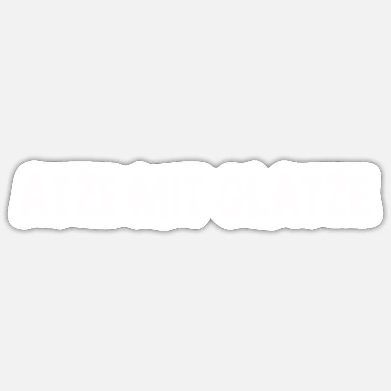 Atze Mit Glatze - Sticker Größe S (10 x 10 cm) - Mattweiß