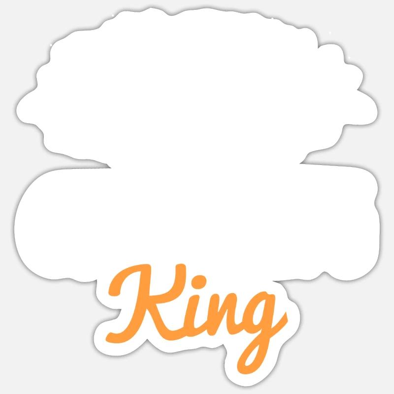 Fun Camping King - Sticker size S (10 x 10 cm) - white matte