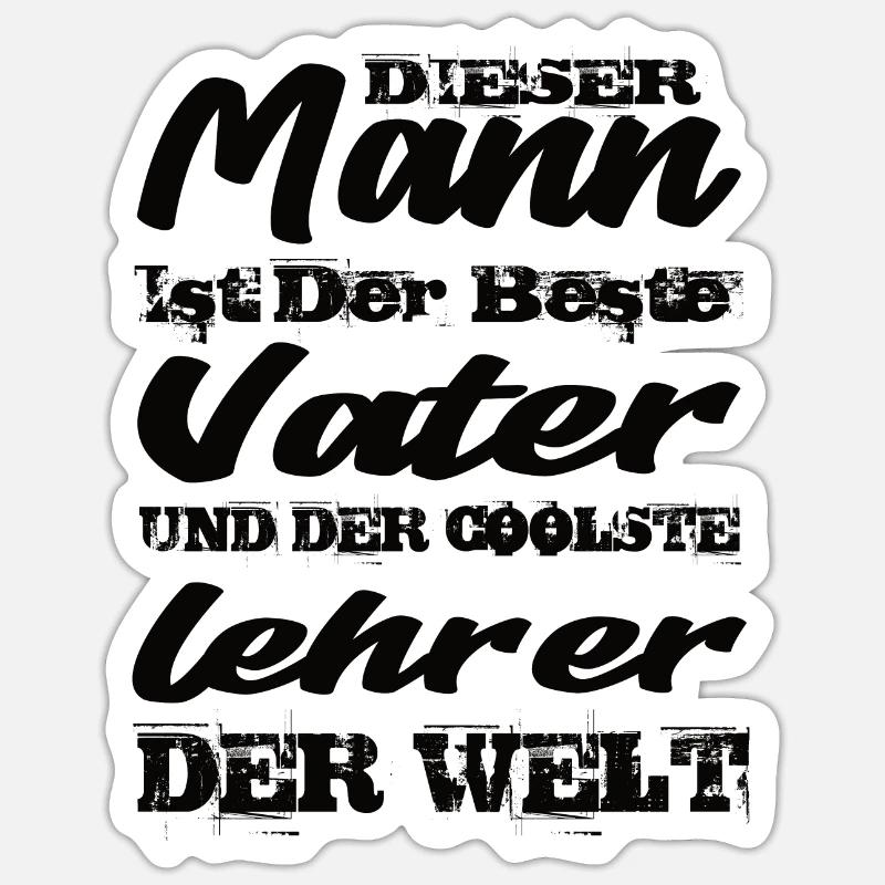 Lehrer - Sticker Größe S (10 x 10 cm) - Mattweiß