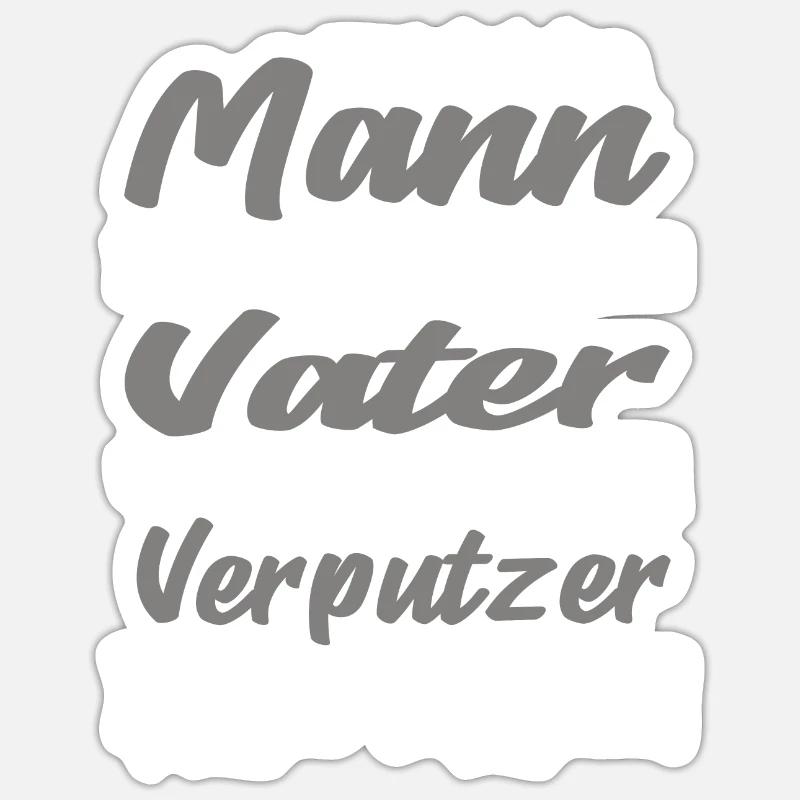 Verputzer - Sticker Größe S (10 x 10 cm) - Mattweiß