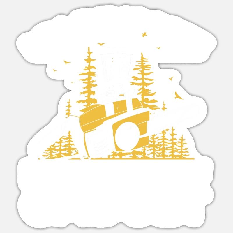 Discgolf Disc Golf Frisbee - Sticker Größe S (10 x 10 cm) - Mattweiß