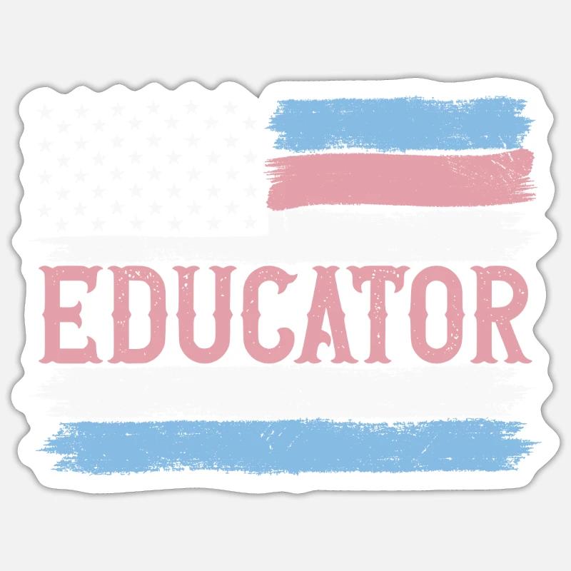 US Pride Teacher Kindergarten Gift Idea Sticker Größe S (10 x 10 cm)
