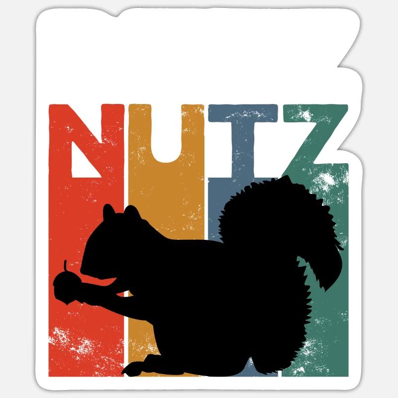 Deez Nutz Nutcracker Squirrel Dees Nuts Chipmunk Sticker Größe S (10 x 10 cm)