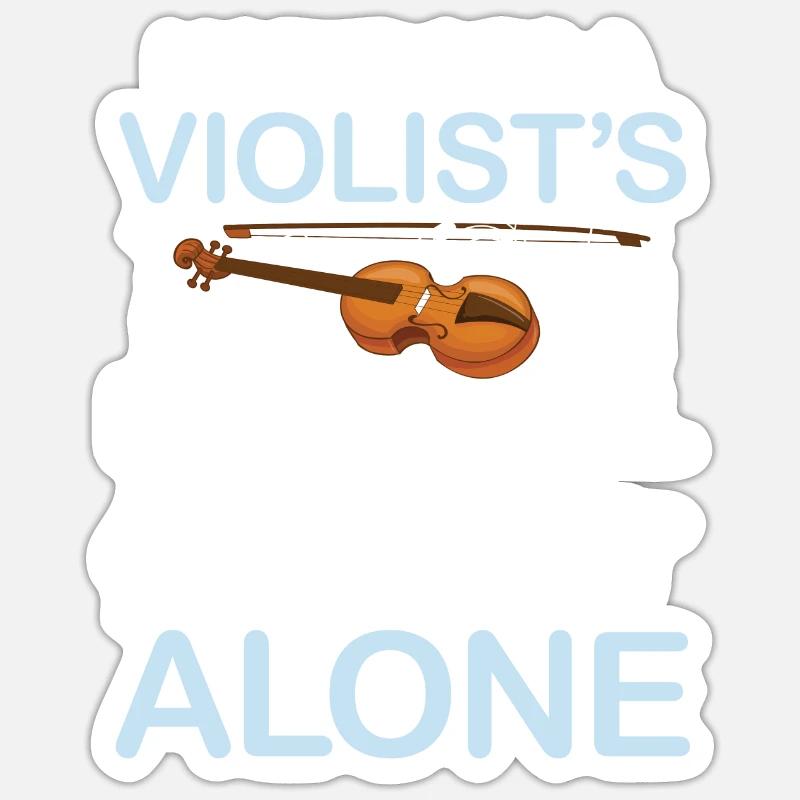 How Does A Violist's Brain Cell Alone Sticker Größe S (10 x 10 cm)