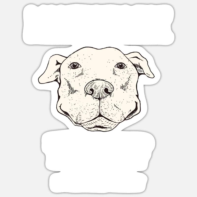 Männer, ich sage dir, ich bin kein Pitbull - Sticker Größe S (10 x 10 cm) - Mattweiß