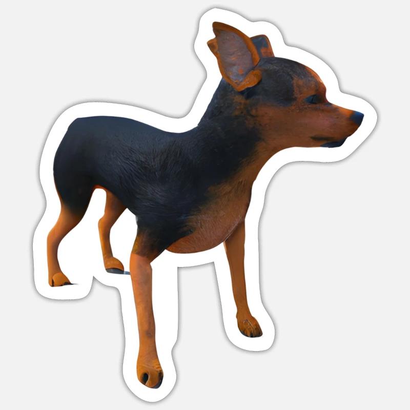 Lancashire Heeler - Sticker Größe S (10 x 10 cm) - Mattweiß