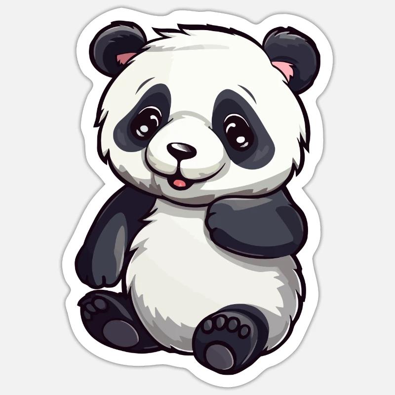 Cute panda - Sticker size S (10 x 10 cm) - white matte
