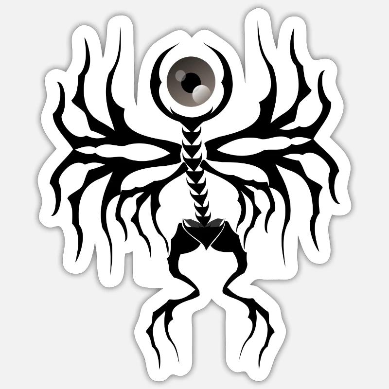 Ange serviteur du démon caché Sticker taille S (10 x 10 cm)