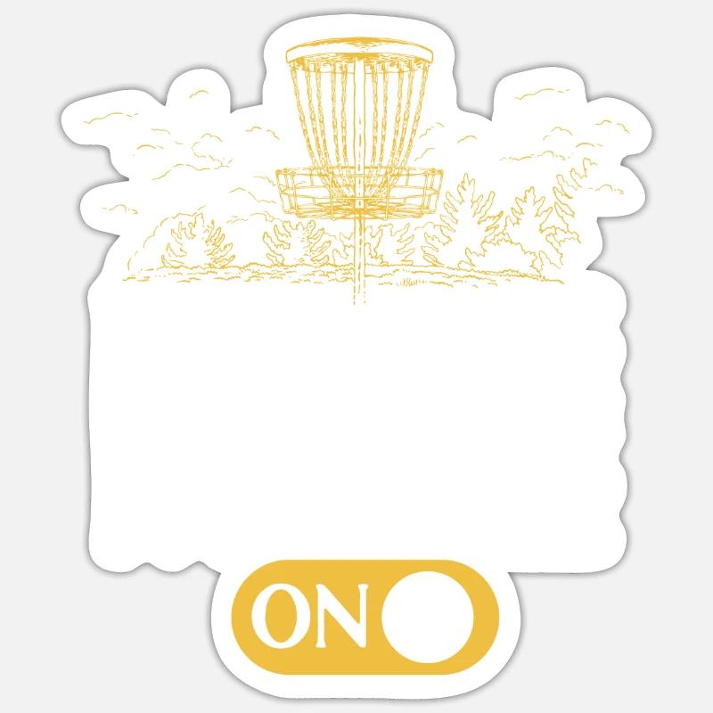 Discgolf Disc Golf Frisbee - Sticker Größe S (10 x 10 cm) - Mattweiß