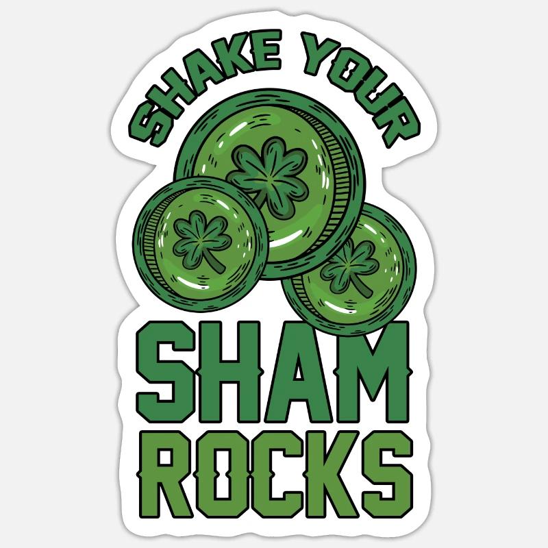 Funny Irish Saint Patricks Day Shake Your - Sticker size S (10 x 10 cm) - white matte