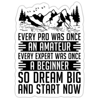 Chaque pro était autrefois des athlètes qui s’entraînaient Trail Runner - Sticker taille S (10 x 10 cm) - blanc mat - Devant