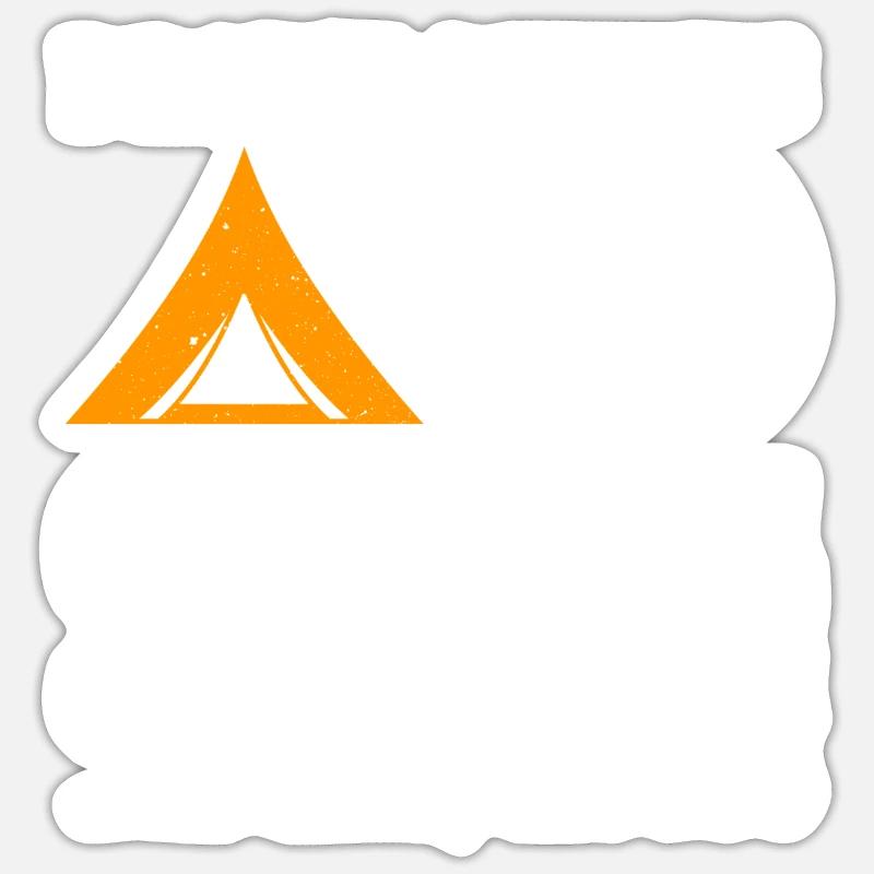 Fun Camping Lovers Gift - Sticker size S (10 x 10 cm) - white matte