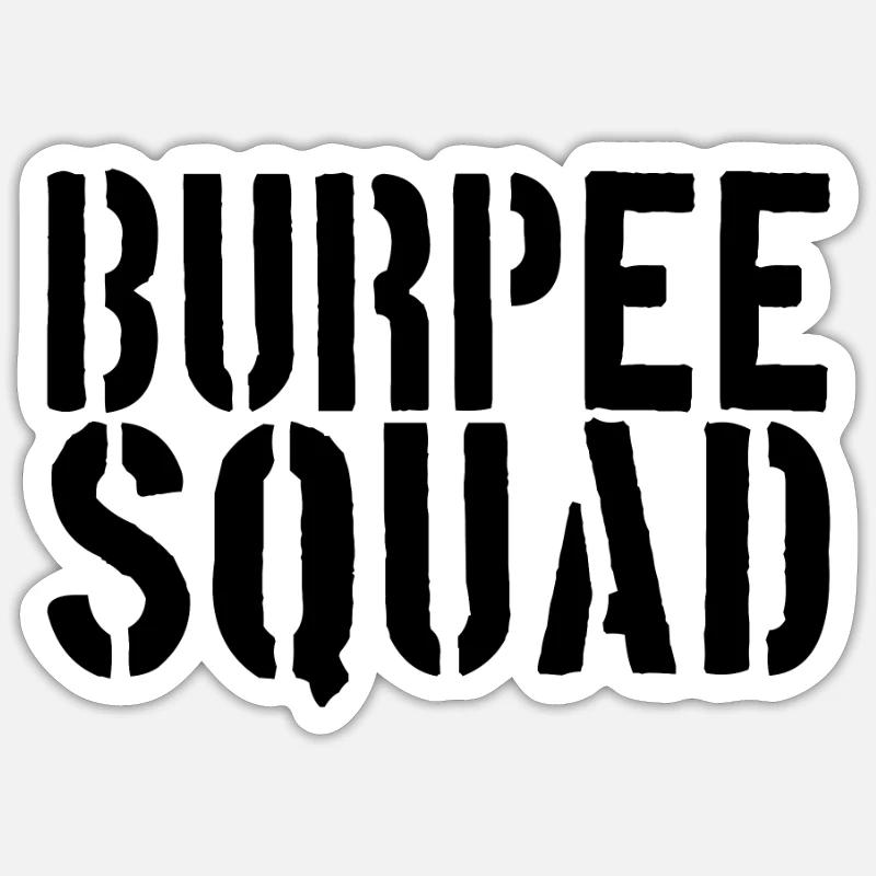 Burpee Squad - Sticker size S (10 x 10 cm) - white matte