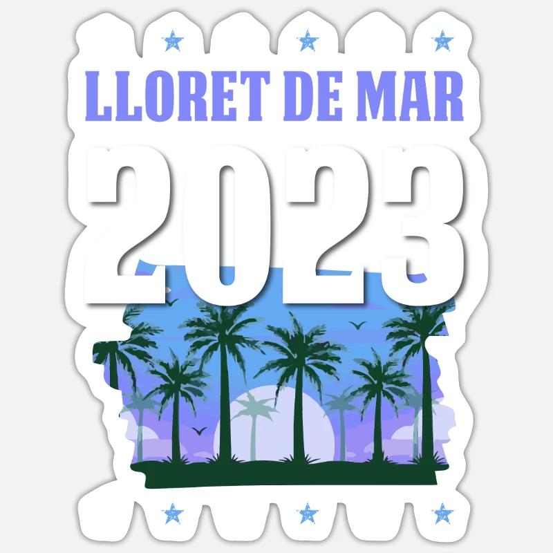 Lloret De Mar 2023 - Sticker Größe S (10 x 10 cm) - Mattweiß