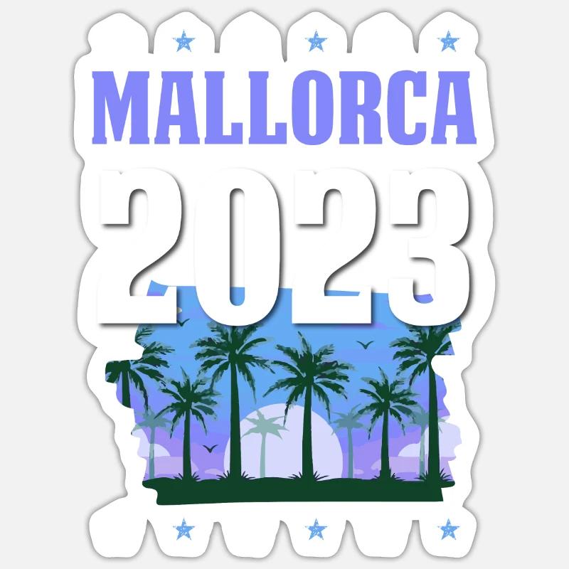 Majorque 2023 - Sticker taille S (10 x 10 cm) - blanc mat