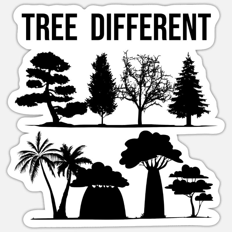 Tree Different - sei anders - sei du selbst Sticker Größe S (10 x 10 cm)