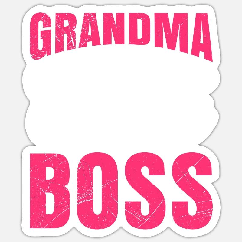 Grandma Boss Oma Chefin Großmutter Muttertag Sticker Größe S (10 x 10 cm)