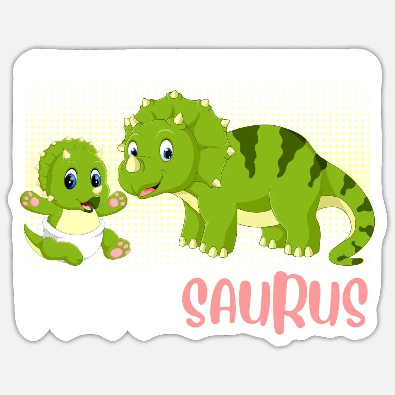 Mamasaurus Muttertag Mama Dinosaurier Mom Sticker Größe S (10 x 10 cm)