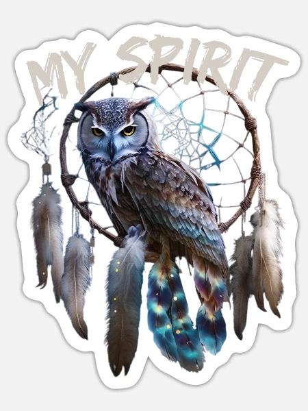 My Spirit für einen Esoteriker Esoterikerin - Sticker Größe S (10 x 10 cm) - Mattweiß