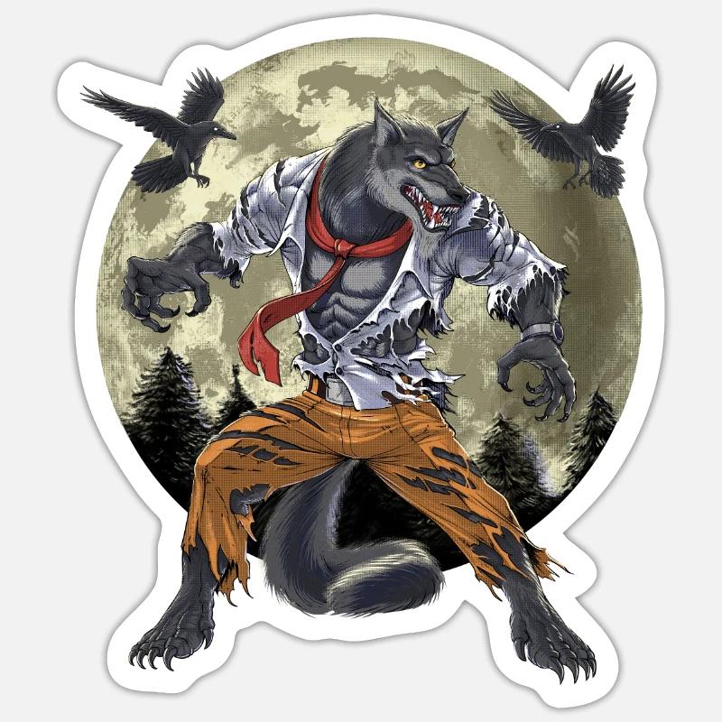 Werwolf Sticker Größe S (10 x 10 cm)